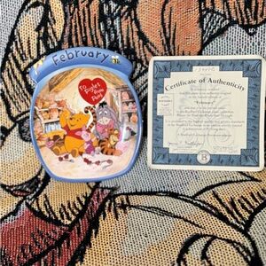 Bradford Exchange Winnie The Pooh February Calendar Plate